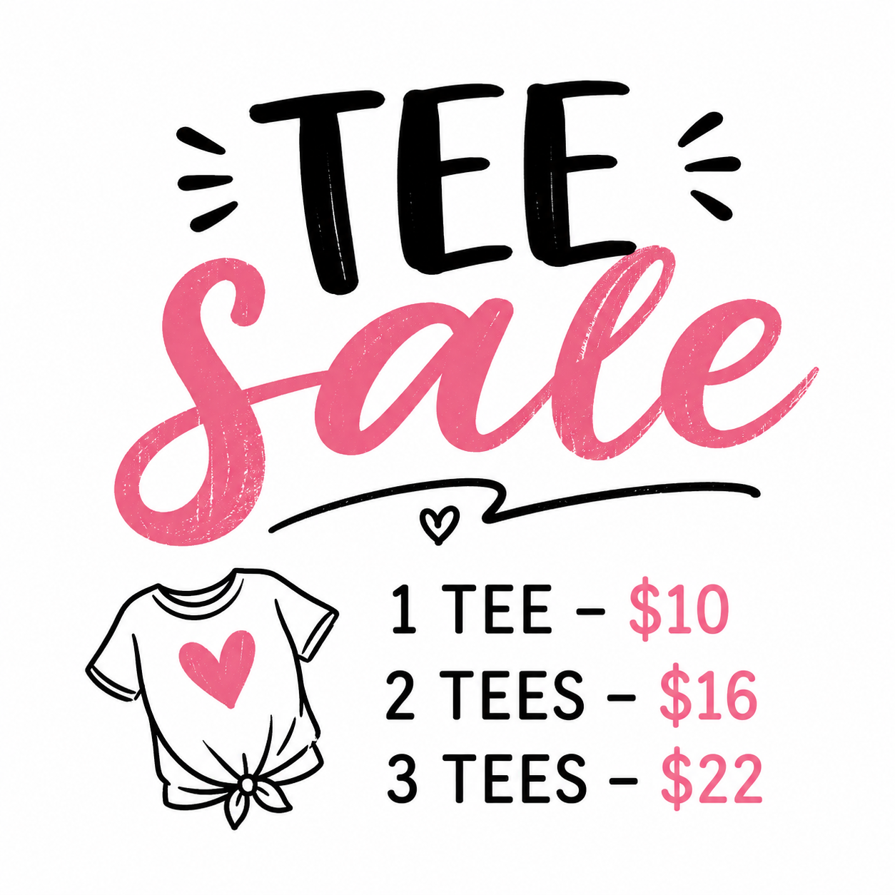Three tees
