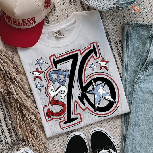 USA 76 Doodle Graphic Tee